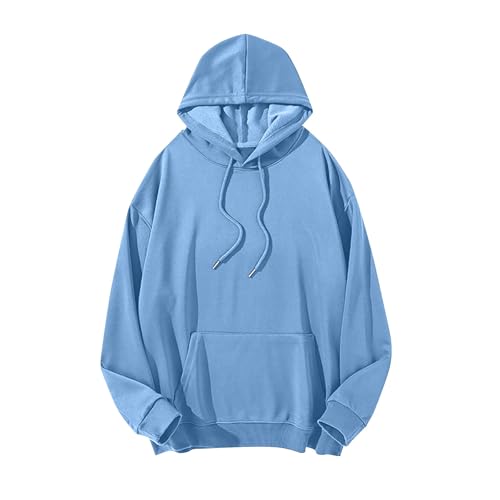 Mens Hoodies Oversized Big and Tall Hooded Sweatshirt Lightweight Casual Loose Pullover 2025 Fall Fashion Clothes