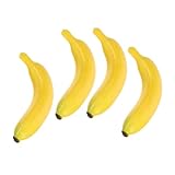 Cabilock 人工のバナナ模型 フルーツ模型小道具 鮮やかな色彩とリアル形状 幼児教育用教材とレストランディスプレイ向け 4個セット