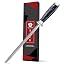 Silver Steel Feather Pattern Blade, Schwarz Resin Handle