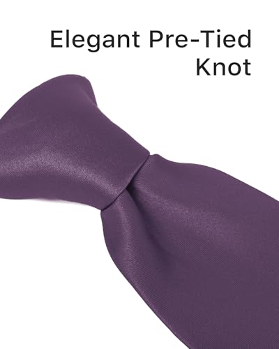 Image of boxed-gifts Clip on Ties for Men - Premium Black Solid Color Clip on Tie