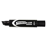 MARKS A LOT Jumbo Desk-Style Permanent Marker, Chisel Tip, Black