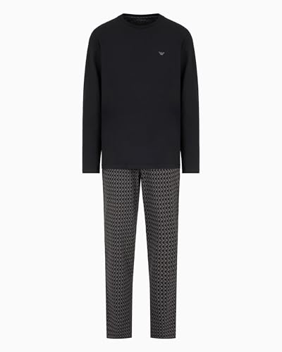 Emporio Armani Men's Pattern Mix Pajama Pant and Long Sleeve Tee Set2