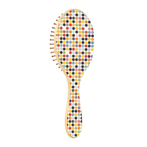 Wet Brush - Cepillo desenredante para todo tipo de cabello, cerdas suaves que se deslizan a través de los enredos con facilidad y puntos ondulados coloridos para cabello húmedo y seco