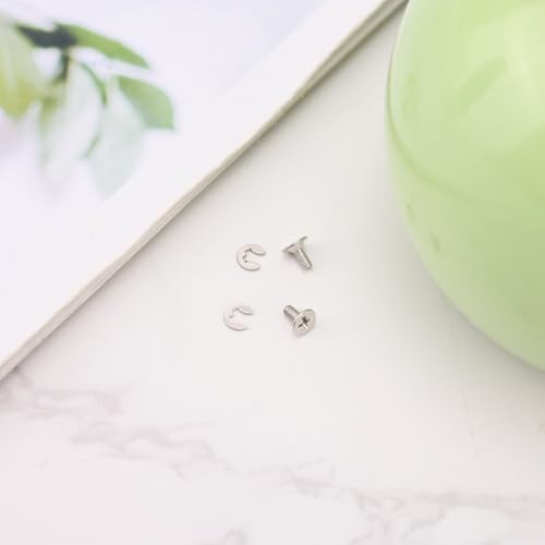 Image of 4pcs Battery Back Cover Screws Kit, Battery Screw Replacement Part Bolt Washer for New 3DS & 2DS Accessories