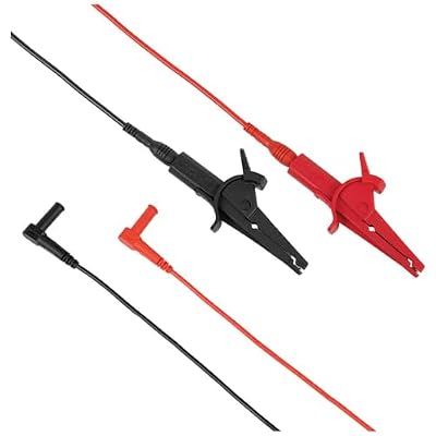 Klein Tools 69381 Alligator Clip Test Leads, Heavy-Duty Banana Plug Replacement Leads, 3-Foot