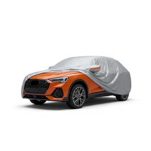 Image of myTVS 100% Waterproof Car Body Cover for Audi Q3 - Custom-Fit, Double-Layer, UV & Dust Proof, Mirror Pockets & Elastic Clip Lock (CSK 10A)