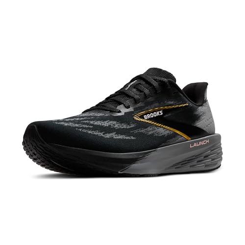 Brooks Men&rsquo;s Launch 11 Neutral Running Shoe - Black/Grey/Gold - 12.5 Medium