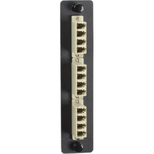 Black Box Standard Adapter Panel - Bronze Sleeve, (6) LC Duplex Pairs, Beige