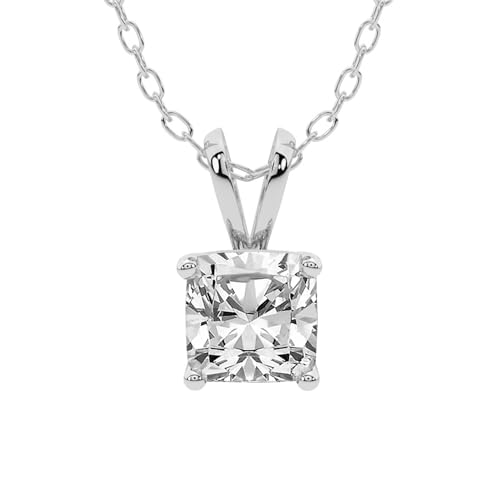 Solitaire Lab Diamond Necklace For Women Quartze Split Bail | 0.75-6 Carat IGI Certified Lab Grown Diamond | 14K Gold Pendant With Gold Chain | FG-VS Quality