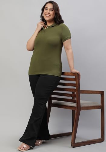 Image of Wear Your Opinion Womens Plus Size Polo Collar Neck T-Shirt Top