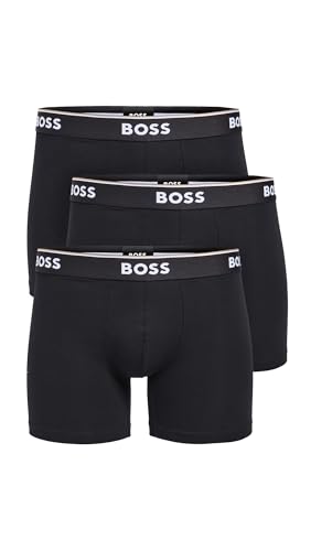 BOSS Herren Power Boxershorts mit auffälligem Logo, 3er-Pack