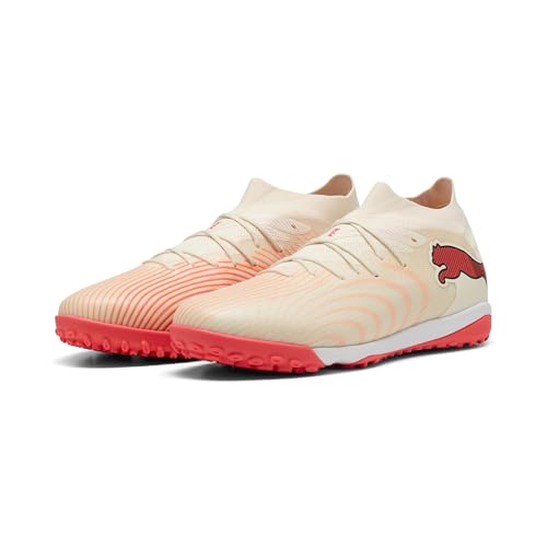 Puma Unisex Future 9 Match TT FuĂźballschuh, Sugarred Almond White-Ultra Red Black, 42 EU
