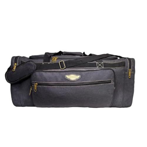 80L - Bolsa De Viagem Grande Lona reforçada 80 Litros x 75 cm(Preta)