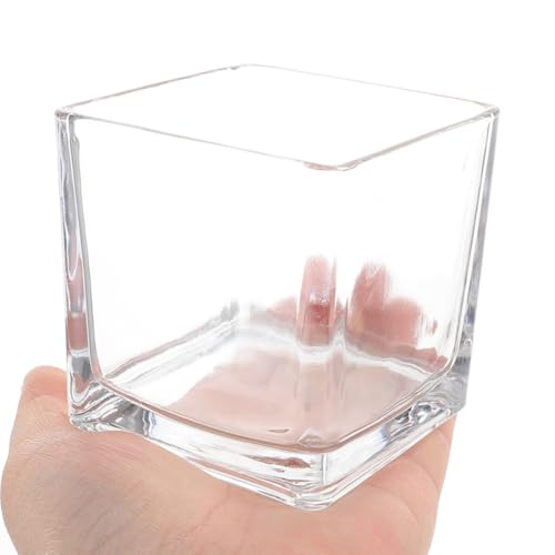 Vases cubes en verre transparent pour sublimer vos centres de table de réception - 5