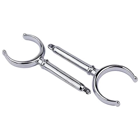 GATE 14 - Rowlocks for Oars 2 Pcs with Bayonet Coupling in Chromed Brass Ø Stem: 12 mm Cover
