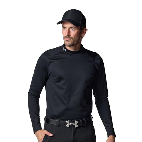 [A_[A[}[] UA COLDGEAR INFRARED FITTED LONG SLEEVE MOCK NECK SHIRT 6007944(001) ubN M