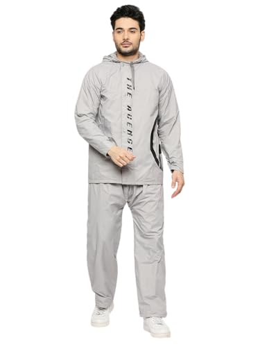 Image of Citizen Avengers Reversible Raincoat for Men with Waterproof Pant, Inbuilt Hood | Durable & Lightweight Rainsuit | Grey