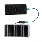 Kompaktes tragbares 2 5 W 5 V Solarpanel-Ladegerät mit USB-Ausgang für Handys, Powerbanks, wasserdichtes Design (weiß)