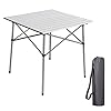 EVER ADVANCED Table de Camping Pliante Compacte Légère Table à Mange de Jardin Portable BBQ 70x70cm