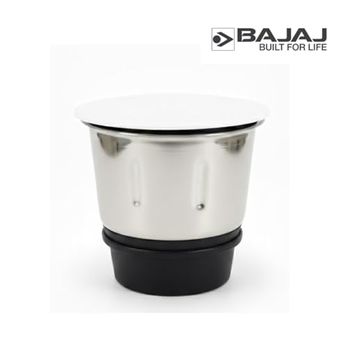 Image of Bajaj Original 300 ml Chutney Jar Assembly for FX11 Food Processor | Genuine Stainless Steel Spare Jar | Compatible with FX11 & Similar Models