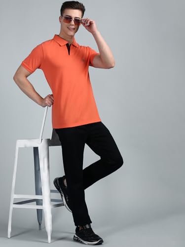 Image of Lux Cozi Mens Cotton Solid Relaxed Fit Polo Shirt