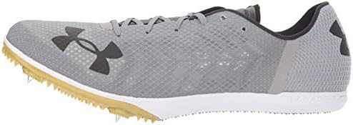 Under Armour Unisex-Youth Kick Distance 2 Running Shoe, Steel/Metallic Gold, 11 | Image 7