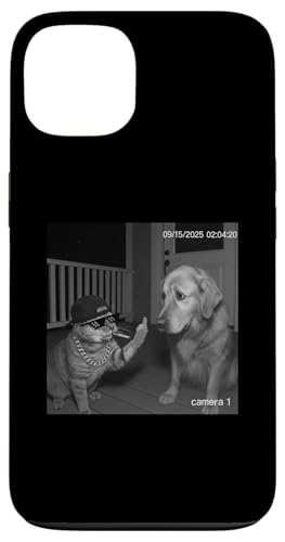 Funny Cat Flipping Off Middle Finger On Security Camera X}zP[X iPhone 13 p