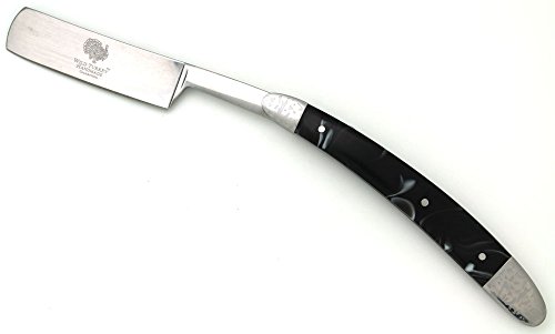 Wild Turkey Handmade Collection Straight Razor Style Folding Knife 5.5" Closed (Black) - Wild Turkey Handmade