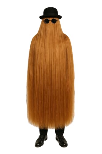 Studio Studs Its Adams Cousin Premium Full Length Wig With Hat and Glasses