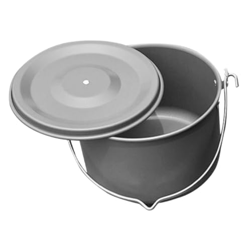 GALPADA Large Group Outdoor Cooking Pot Cast Iron Campfire Pot Heat Exchange Cooking Essentials