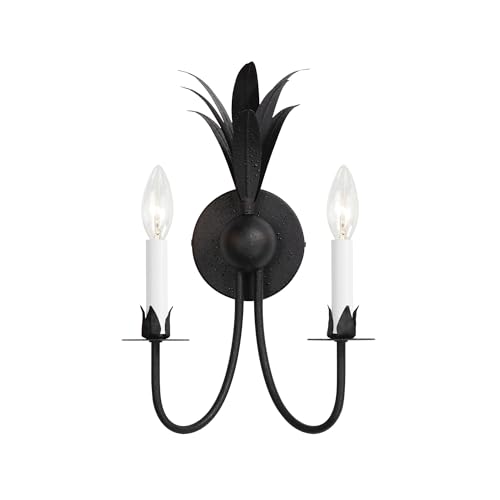 Image of Maxim Lighting Paloma 2-Light Wall Sconce | Anthracite Steel Finish | Transitional Indoor Light Fixture | Ideal for Hallways, Bedrooms & Bathrooms | Damp Rated | Home Decor Light Fixture | 2882AR