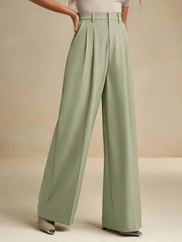 Image of KOTTY Womens Solid Lightweight Ghostly Green Pant