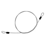 cable de acero para seguridad ESPECIFICACIONES: cable de acero con bucle Material: PVC + acero + aluminio. La longitud es de unos 100 cm o 39,4 pulgadas. El cable de acero para candado de bicicleta es lo suficientemente largo para bloquear el sillín, la rueda trasera y los pedales vectoriales