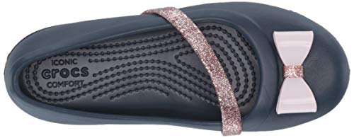 Crocs Lina Charm Flat Ballet, navy, 4 M US Toddler - Image 3