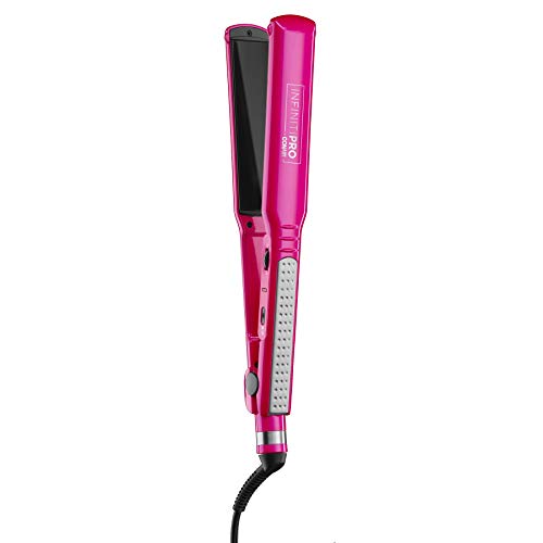 INFINITIPRO BY CONAIR Tourmaline Ceramic Flat Iron, 1 1/4 Inch, Magenta