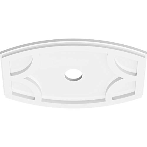Image of Ekena Millwork CMP16X10KY-02000 Kailey Architectural Grade PVC Contemporary Urethane Ceiling Medallions 16 inchW x 10 5 /8 inchH x 2 inchID x 8 1 /2 inchC x 1 inchP