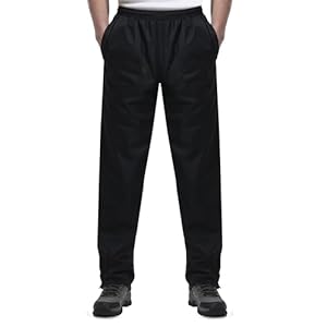 iCreek Men’s Rain Pants Waterproof Over Pants Windproof Lightweight Hiking Pants Work Rain Outdoor for Golf, Fishing