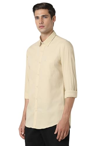 Image of Peter England Men's Premium Stretchable Cotton Solid Casual Shirt