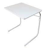 Viseo 角度・高さ調節可能折りたたみサイドテーブル ホワイト