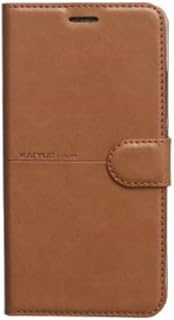 جراب جلد متوافق مع موبايل اوبو A72 (بني)