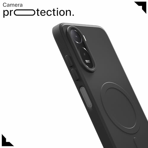 Image of Pikkme Back Cover for Redmi A7 Pro /Poco C85x 5G Soft Matte Silicone Mag-Safe Design (Mag-Safe Not Support) Camera Protection | Slim Fit Bumper Cover (Black)