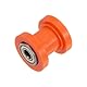 sourcing map Kettenrolle Riemen Scheibe Spanner 8mm Nylon Rille Schieberegler für Mini Motorrad Dirt Fahrrad Atv Go-Kart Schiebetür Bewässerung Ausrüstung Orange