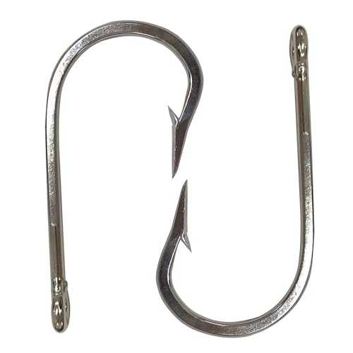 Hameçons de pêche en eau salée anti-corrosion pour éviter les décroches de thons