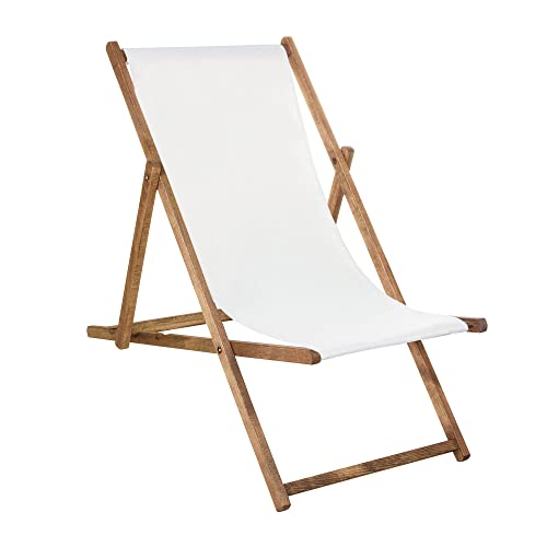 SPRINGOS Liegestuhl Gartenliege Klappstuhl aus Holz imprägniert klappbar Relaxliege Campingstuhl Strandstuhl Buchenholz