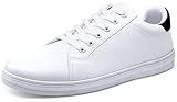 Jousen Men's Fashion Sneakers White Shoes for Men Casual Lightweight Shoes(AMY871 Black 10)
