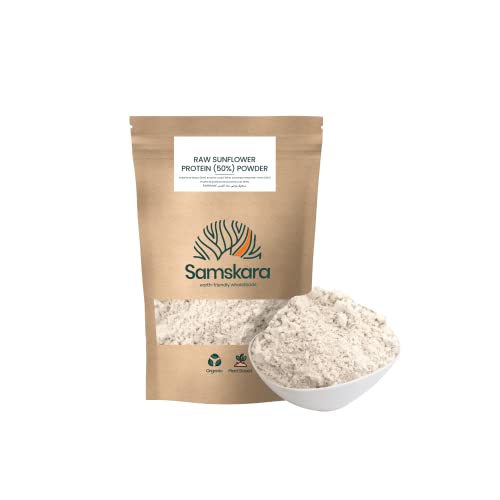 Rohes Sonnenblumen-Protein BIO (50%) in Pulver | reich an Aminosäuren und Keto-Protein | EU-Landwirtschaft | 100% rein | Samskara (250 g) Cover