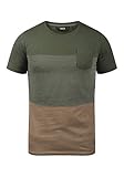 !Solid Mingo T-Shirt Kurzarm Shirt mit Streifen, Größe:L, Farbe:Climb Ivy (3785)