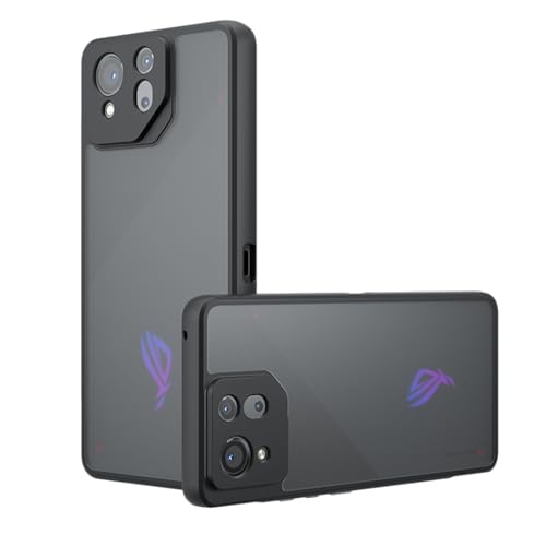 Knoxs Cover Per Asus Rog Phone 8 Pro/Phone 8, Traslucido [Anti Ingiallimento] Tpu Antiurto Custodia, Pc Smerigliato Anti-Impronta Per Asus Rog Phone 8