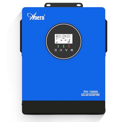Anern 10000W Inverter solare ibrido 220V/230V CA Inverter fotovoltaico con 2 ingressi MPPT, PV max. 13500W, supporto Wi-Fi, per pompa dell'acqua、Generatore、Pannelli solari，Funziona Senza Batteria