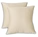 Copricuscini Fodere per Cuscini Quadrate, Impermeabile e Antimacchia, Decorazione per Divano Casa, 40x40 cm beige pacco da 2